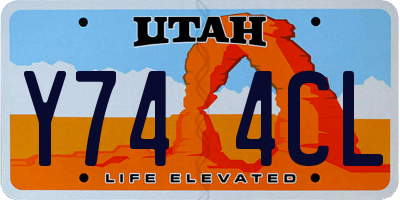 UT license plate Y744CL