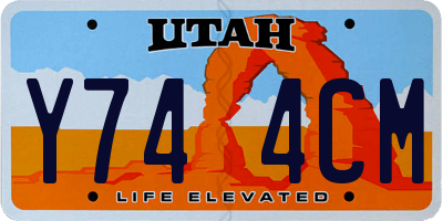 UT license plate Y744CM