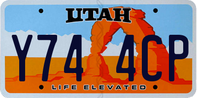 UT license plate Y744CP