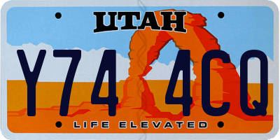 UT license plate Y744CQ
