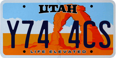 UT license plate Y744CS