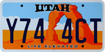 UT license plate Y744CT