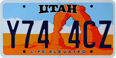 UT license plate Y744CZ