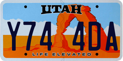 UT license plate Y744DA