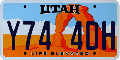 UT license plate Y744DH