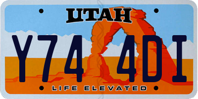 UT license plate Y744DI