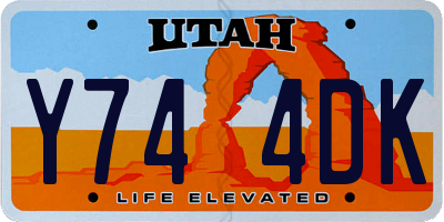 UT license plate Y744DK