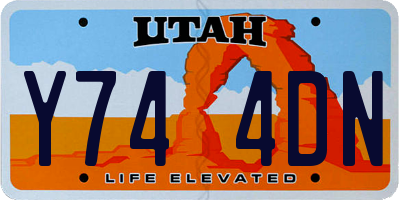 UT license plate Y744DN