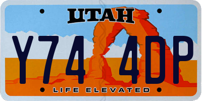 UT license plate Y744DP