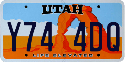 UT license plate Y744DQ