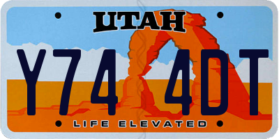 UT license plate Y744DT