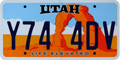 UT license plate Y744DV