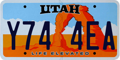 UT license plate Y744EA