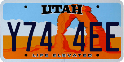 UT license plate Y744EE