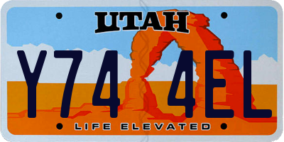 UT license plate Y744EL