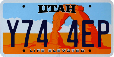 UT license plate Y744EP
