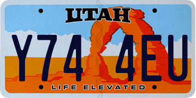 UT license plate Y744EU