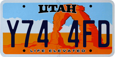 UT license plate Y744FD