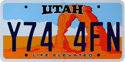 UT license plate Y744FN
