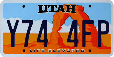 UT license plate Y744FP