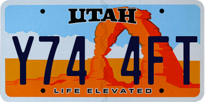 UT license plate Y744FT