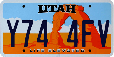 UT license plate Y744FV