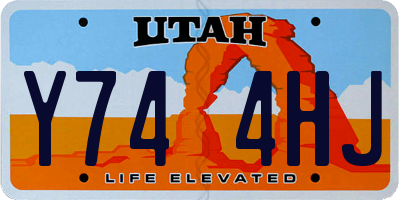 UT license plate Y744HJ