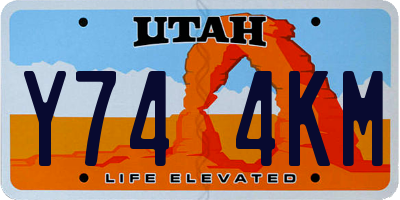 UT license plate Y744KM