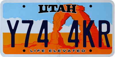 UT license plate Y744KR