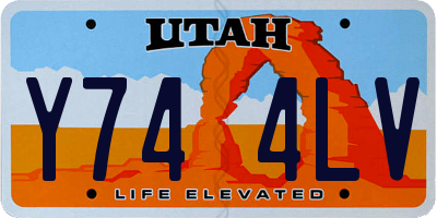 UT license plate Y744LV