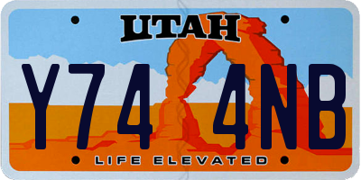 UT license plate Y744NB