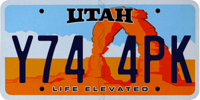 UT license plate Y744PK