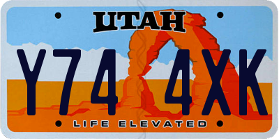 UT license plate Y744XK