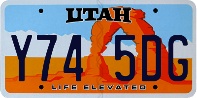UT license plate Y745DG