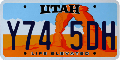 UT license plate Y745DH