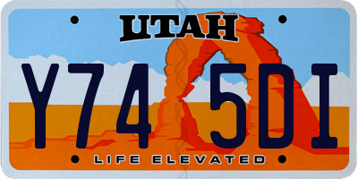 UT license plate Y745DI