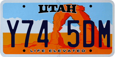 UT license plate Y745DM