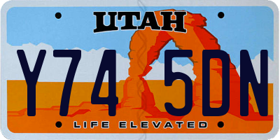 UT license plate Y745DN