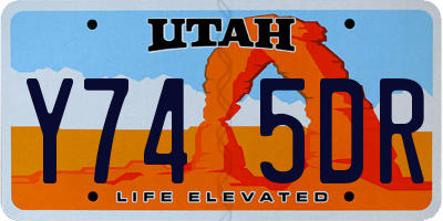 UT license plate Y745DR