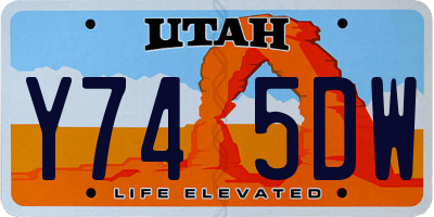 UT license plate Y745DW