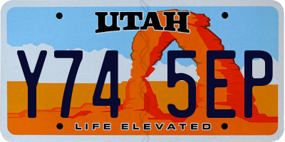 UT license plate Y745EP