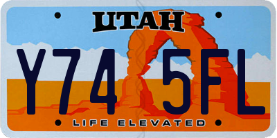 UT license plate Y745FL