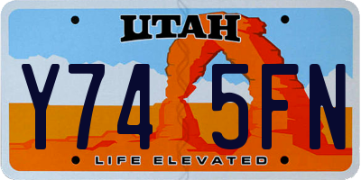 UT license plate Y745FN