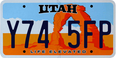 UT license plate Y745FP