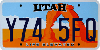 UT license plate Y745FQ