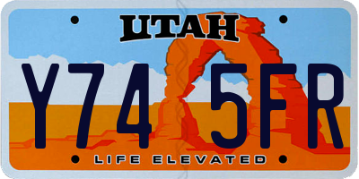 UT license plate Y745FR