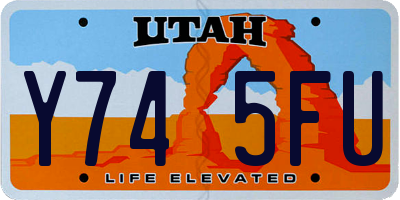 UT license plate Y745FU