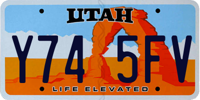 UT license plate Y745FV