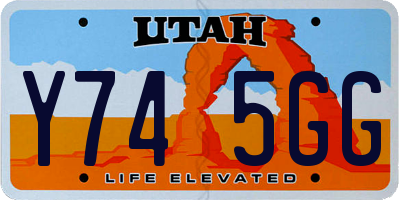 UT license plate Y745GG