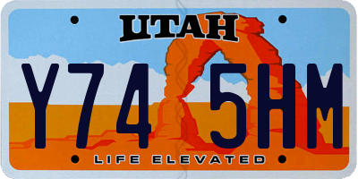 UT license plate Y745HM